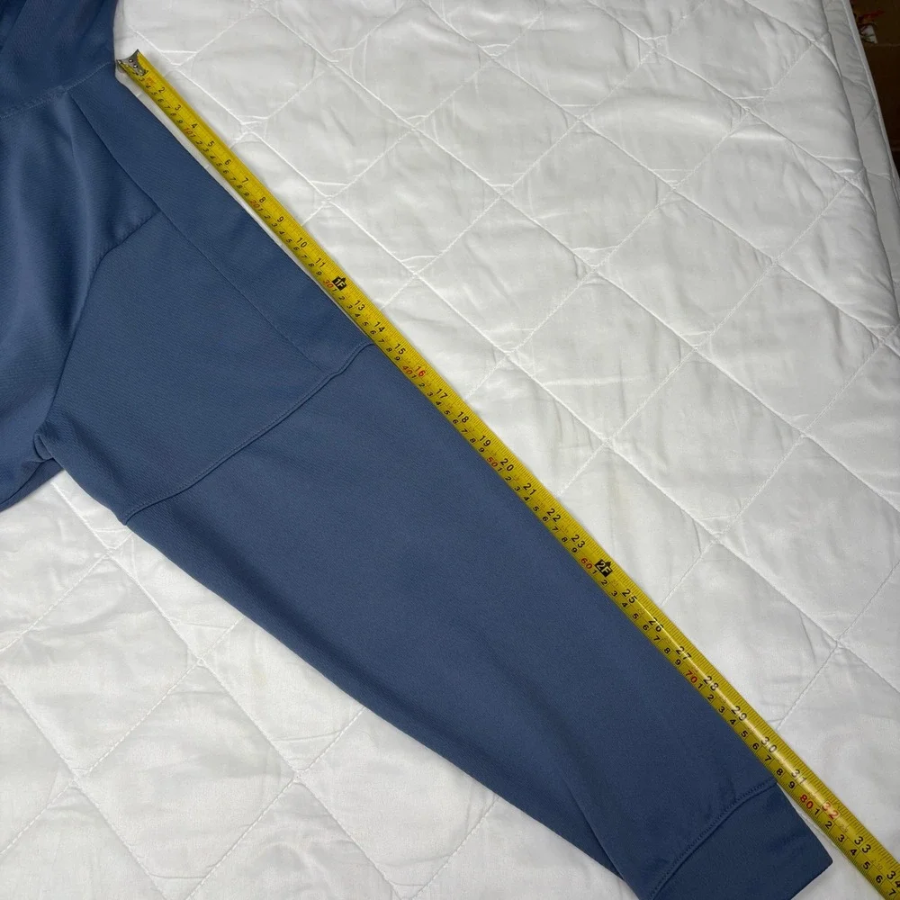 Adidas ClimaWarm Hoodie Mens M Blue Graphic Logo Pullover‎ Sweatshirt Oversized